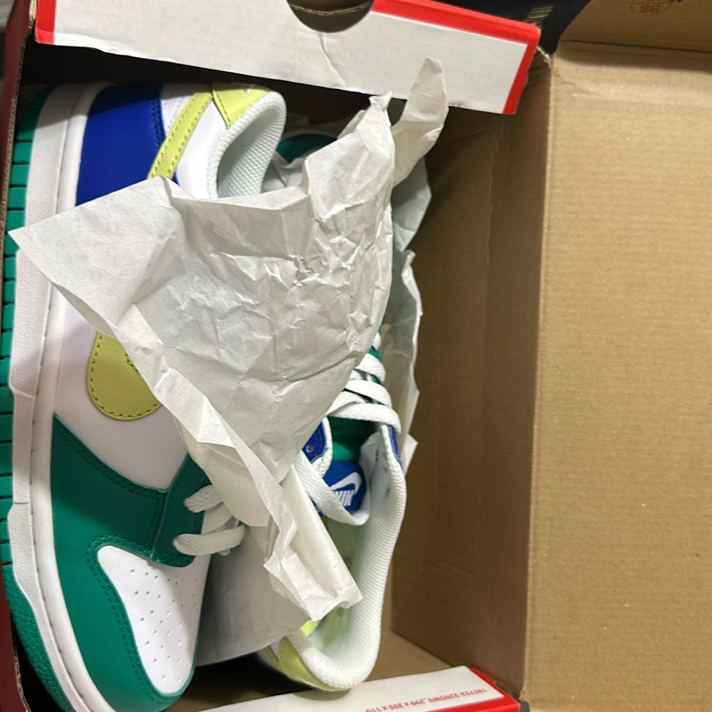 Nike dunks low BG White/Lemon twist Blanc/Twist